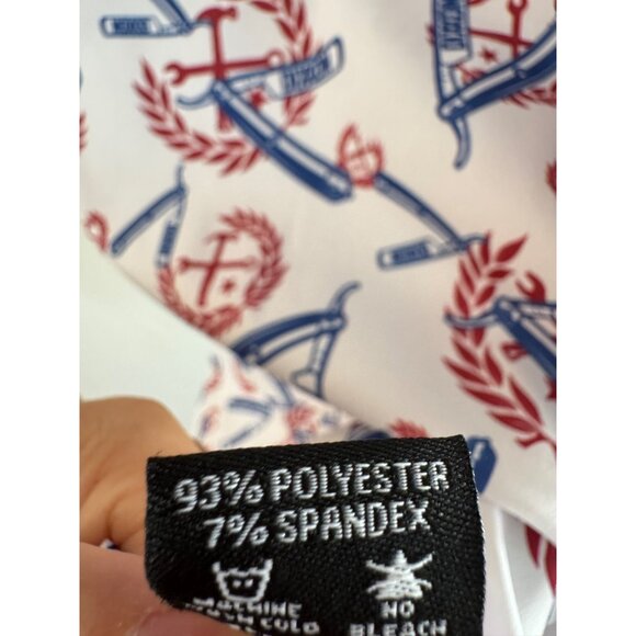 Dixxon The High And Tight Mens L Button-Up Shirt Red/White/Blue Razor Design - Picture 5 of 8